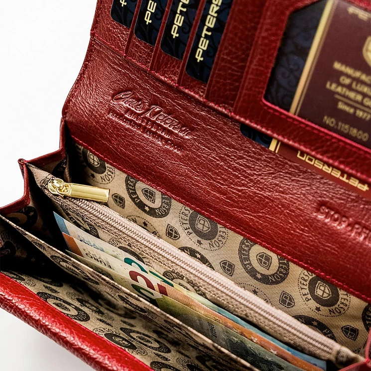 Peterson Valódi bőr Pénztárca