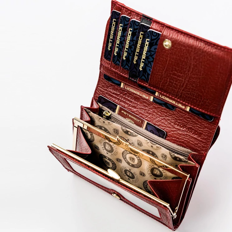 Peterson Valódi bőr Pénztárca