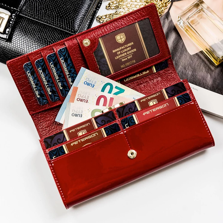 Peterson Valódi bőr női Pénztárca