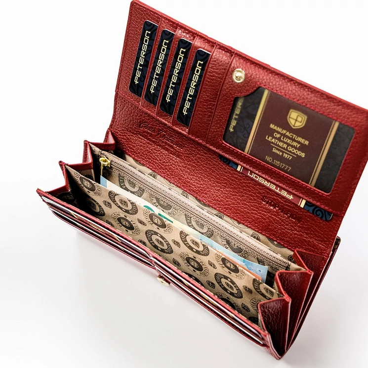 Peterson Valódi bőr Pénztárca