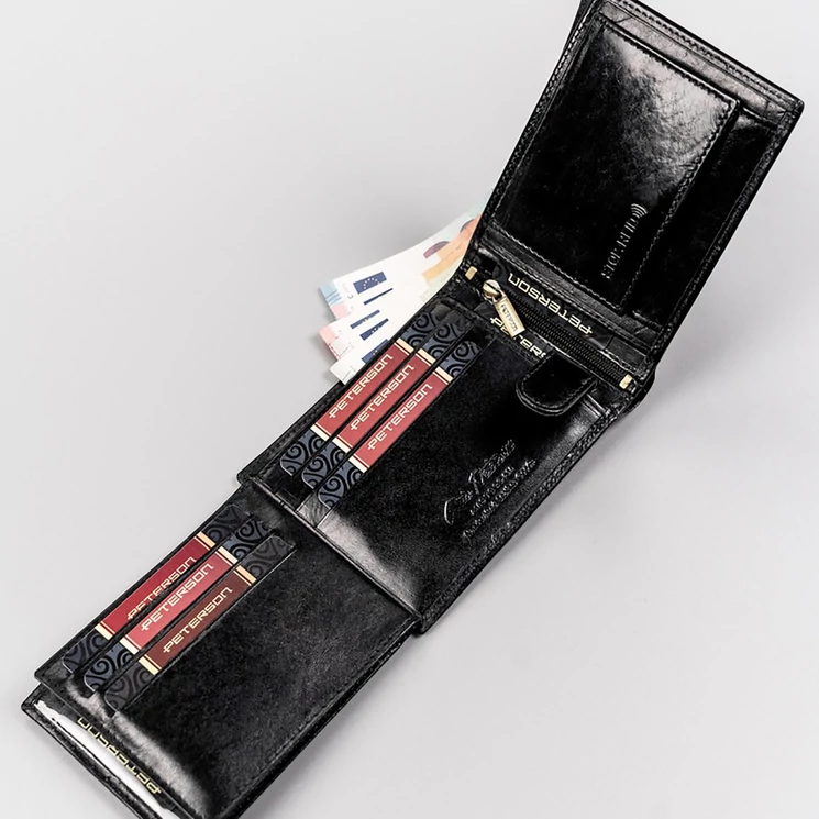 Peterson Valódi bőr Pénztárca