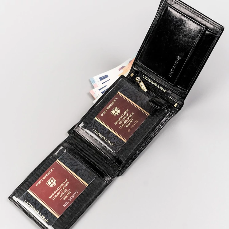 Peterson Valódi bőr Pénztárca