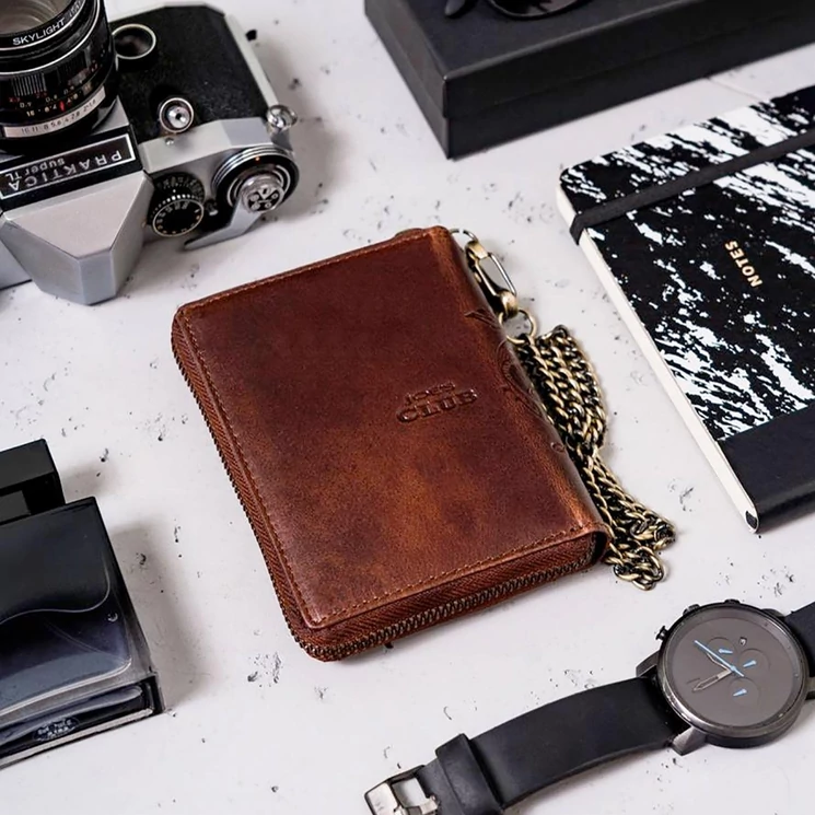 Peterson Valódi bőr motoros Pénztárca