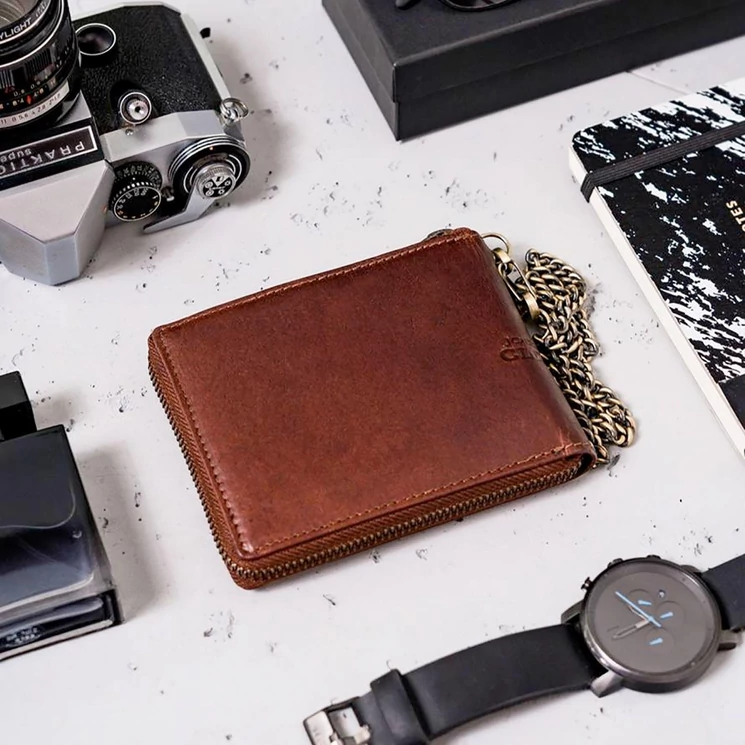 Peterson Valódi bőr motoros Pénztárca