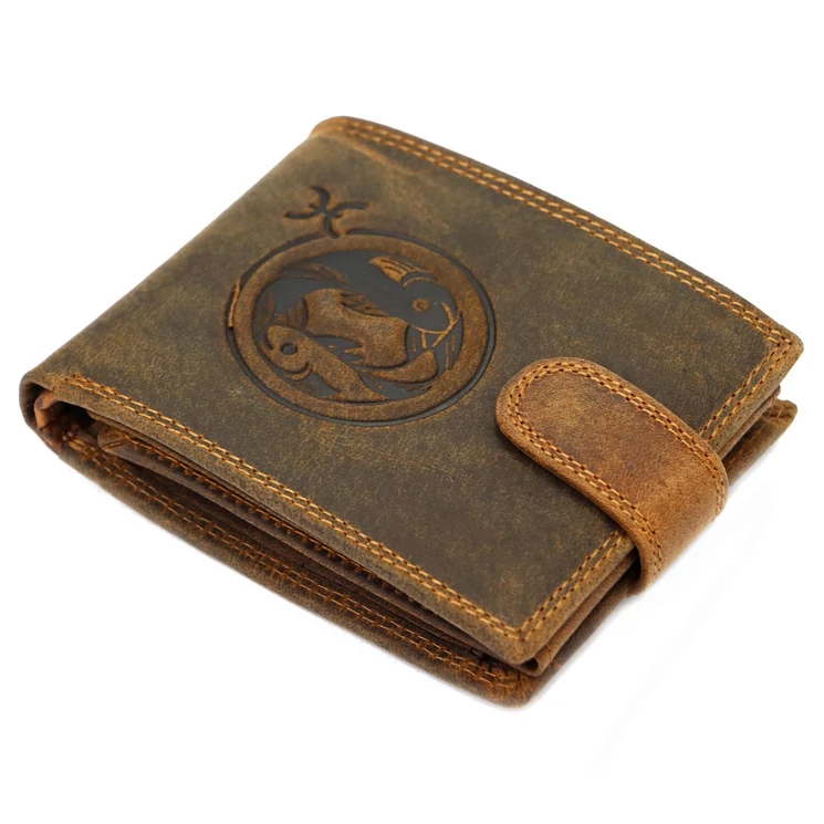 Wild Valódi bőr Horoszkópos Pénztárca Halak