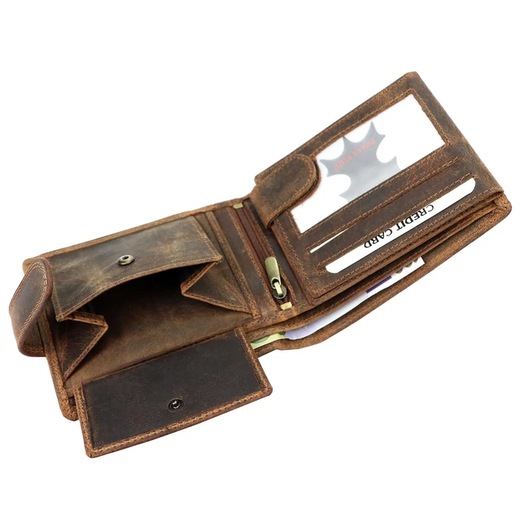 Wild Valódi bőr vadász Pénztárca vadkacsa mintával