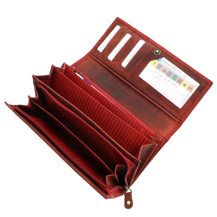 Valódi bőr Pénztárca Piros színben
