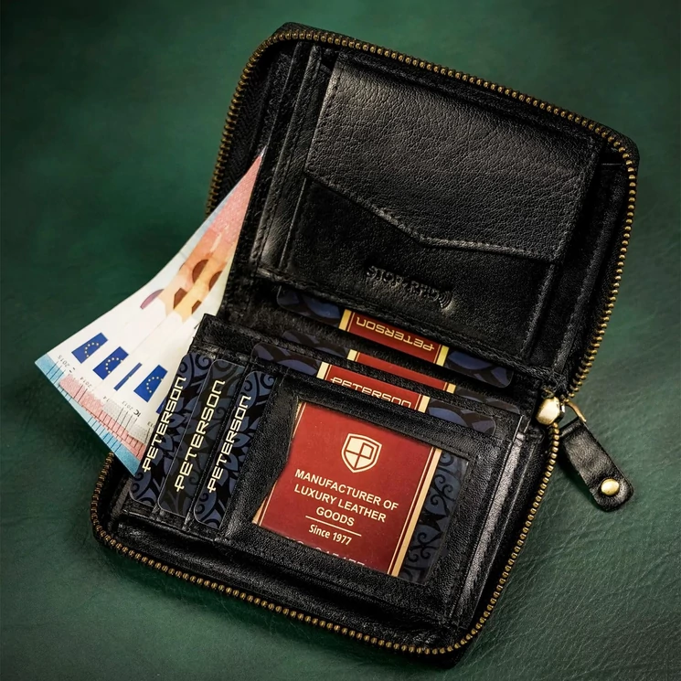Peterson Valódi bőr Pénztárca