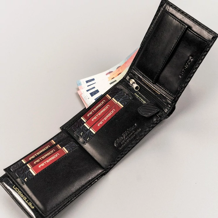 Peterson Valódi bőr Pénztárca