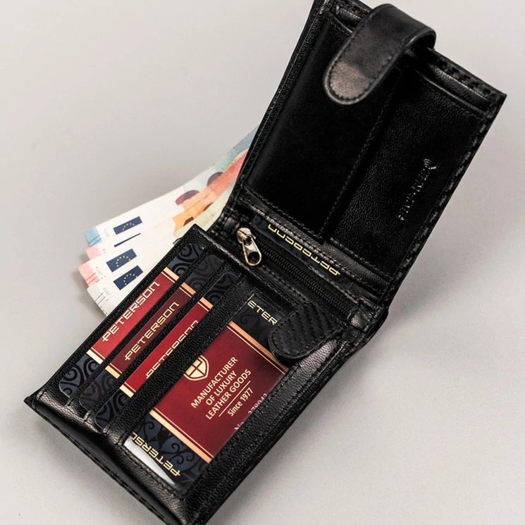 Peterson Valódi bőr Pénztárca