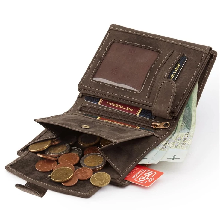 Peterson Valódi bőr Pénztárca