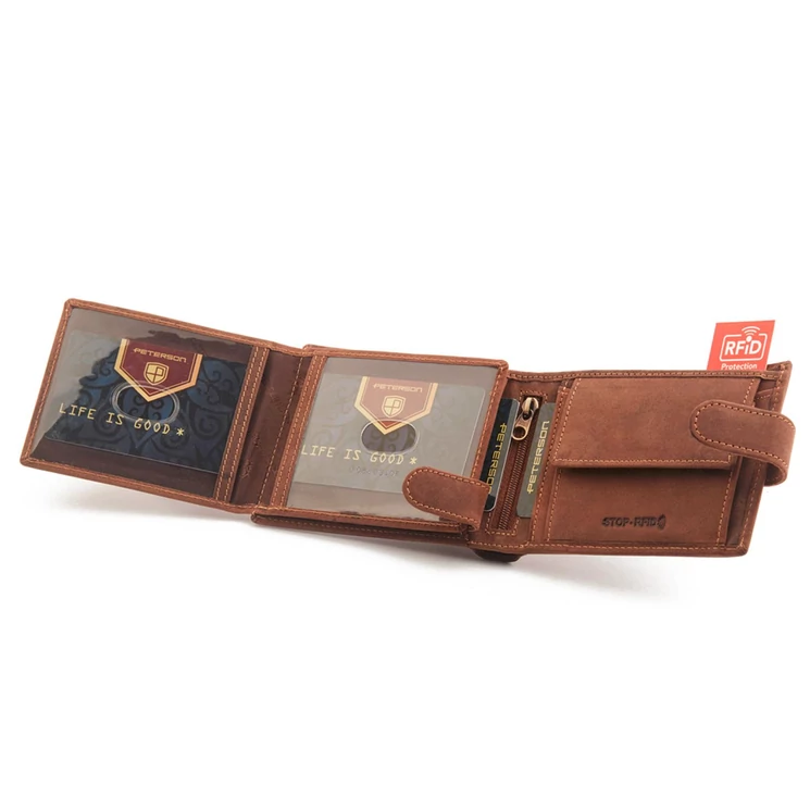 Peterson Valódi bőr Pénztárca