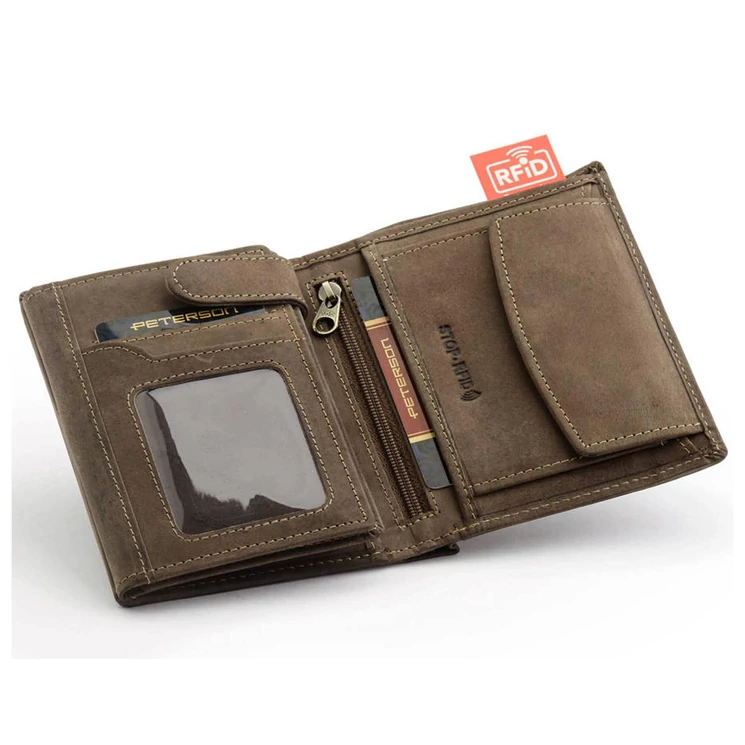 Peterson Valódi bőr Pénztárca