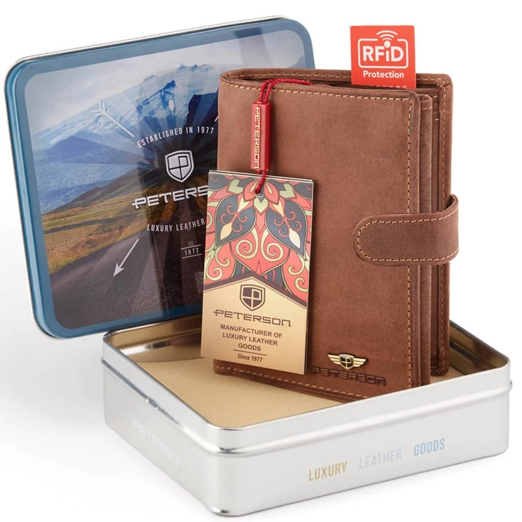 Peterson Valódi bőr Pénztárca
