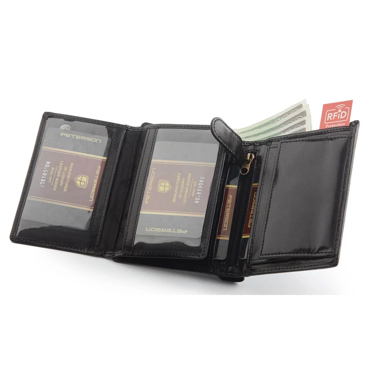 Peterson Valódi bőr Pénztárca
