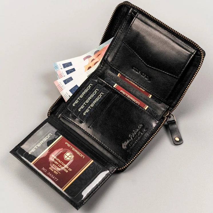 Peterson Valódi bőr Pénztárca