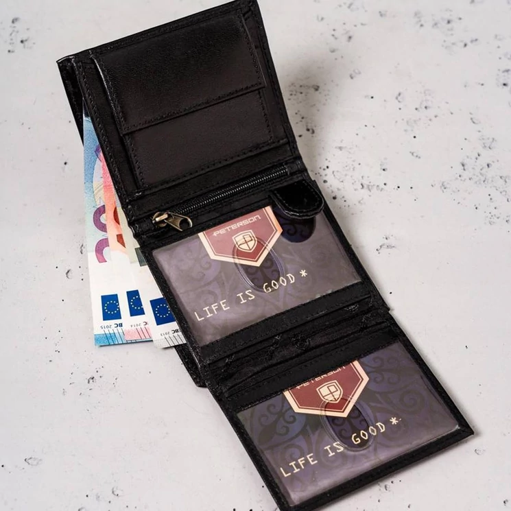 Peterson Valódi bőr Pénztárca