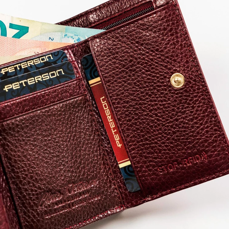 Peterson Valódi bőr Pénztárca