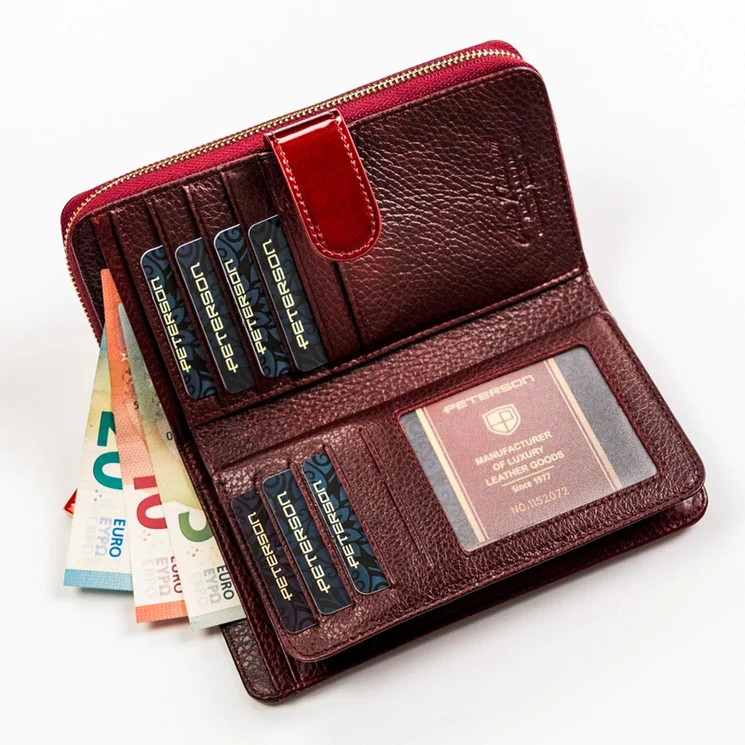 Peterson Valódi bőr Pénztárca