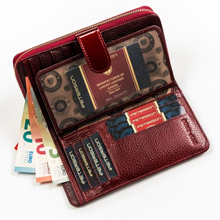 Peterson Valódi bőr Pénztárca