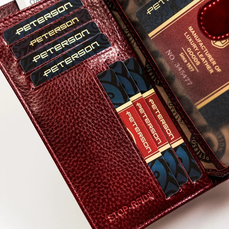 Peterson Valódi bőr Pénztárca