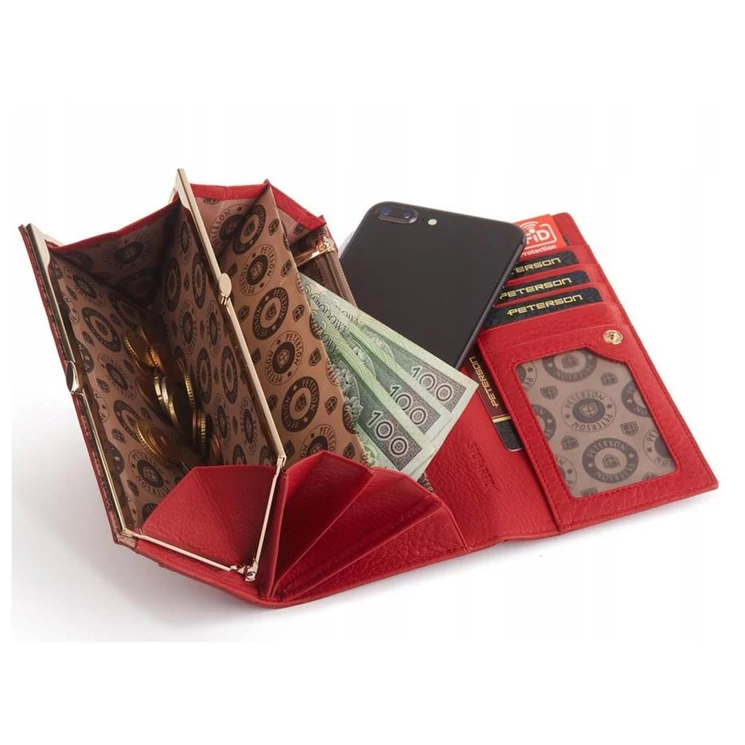 Peterson Valódi bőr Pénztárca