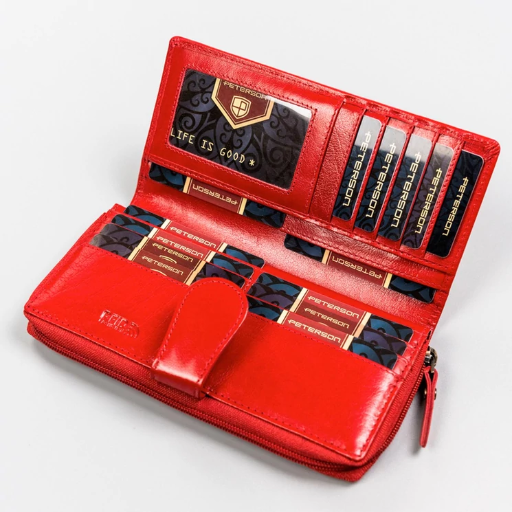 Peterson Valódi bőr Pénztárca