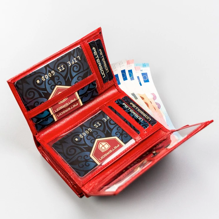 Peterson Valódi bőr Pénztárca