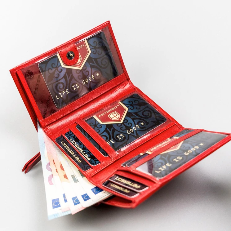 Peterson Valódi bőr Pénztárca