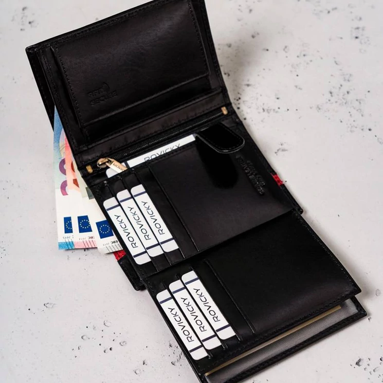 Peterson Valódi bőr Pénztárca RFID védelemmel