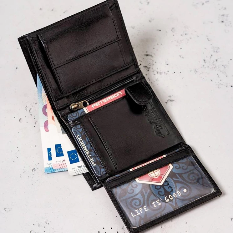 Peterson Valódi bőr Pénztárca