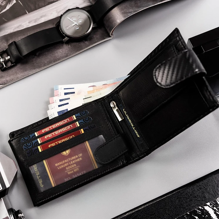 Peterson Valódi bőr Pénztárca