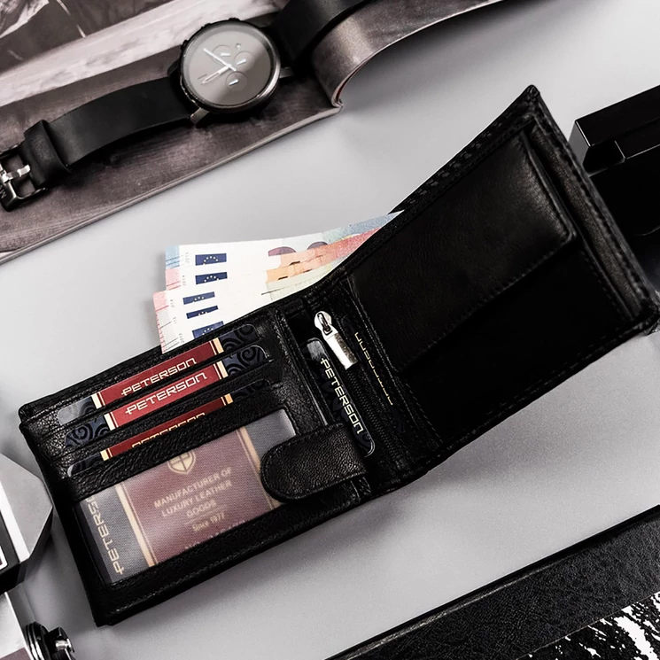 Peterson Valódi bőr Pénztárca