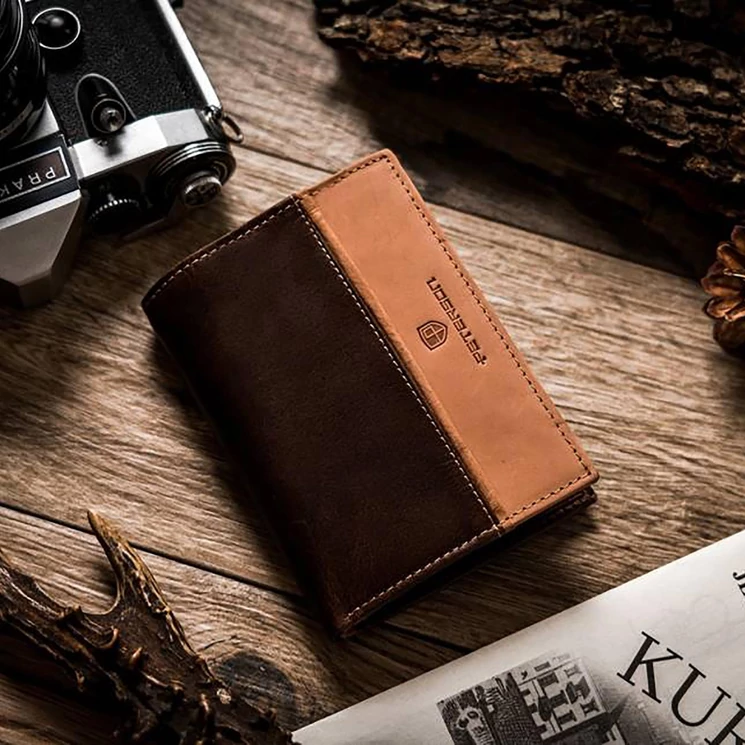 Valódi Bőr férfi pénztárca RFID védelemmel