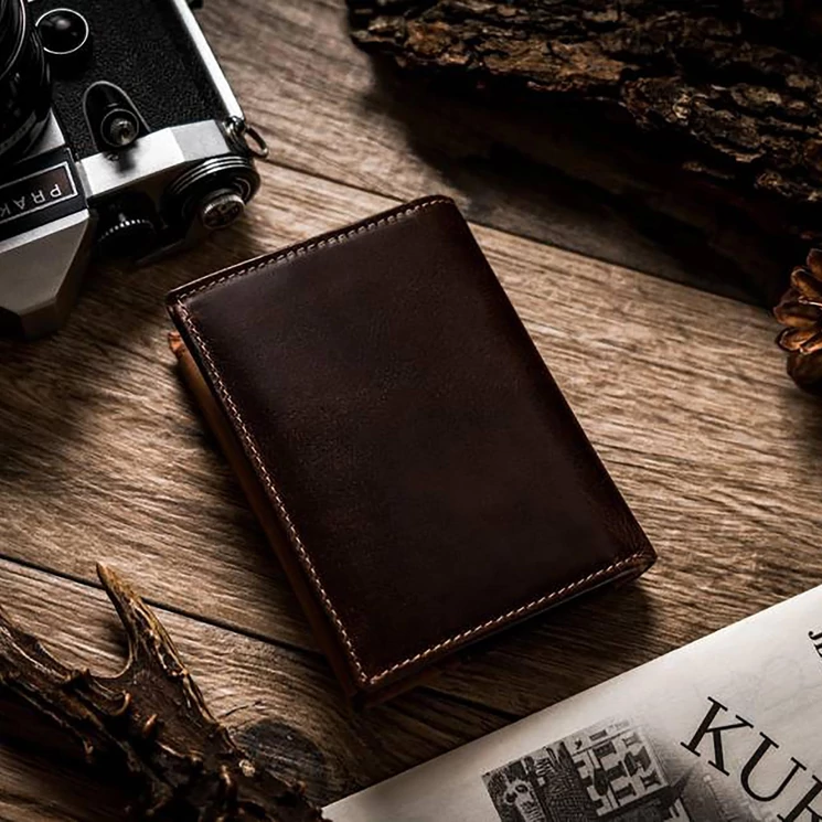 Valódi Bőr férfi pénztárca RFID védelemmel