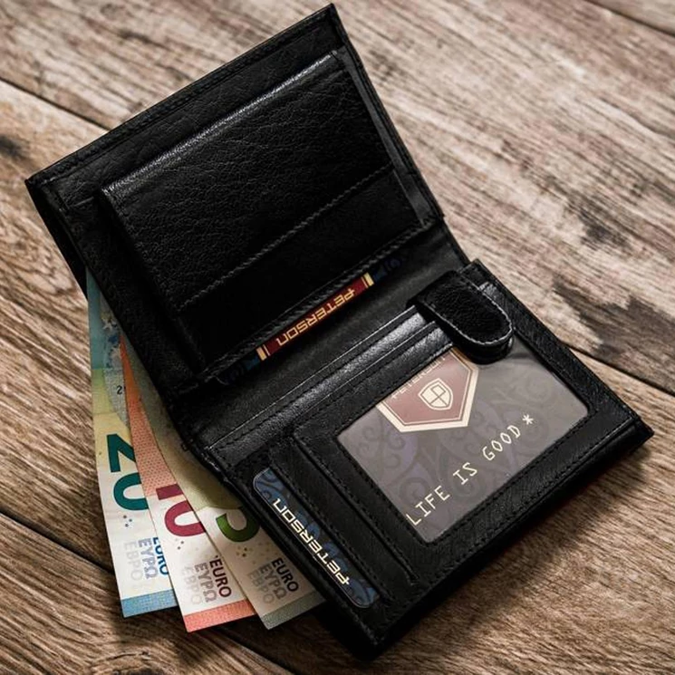 Peterson Valódi bőr Pénztárca