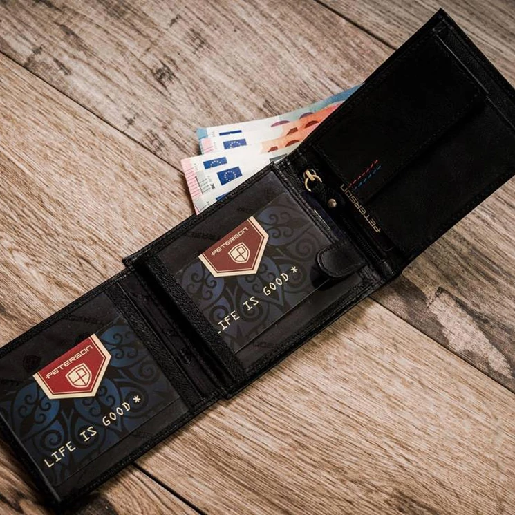 Peterson Valódi bőr Pénztárca