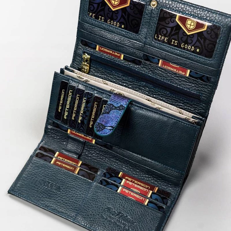 Peterson Valódi bőr Pénztárca