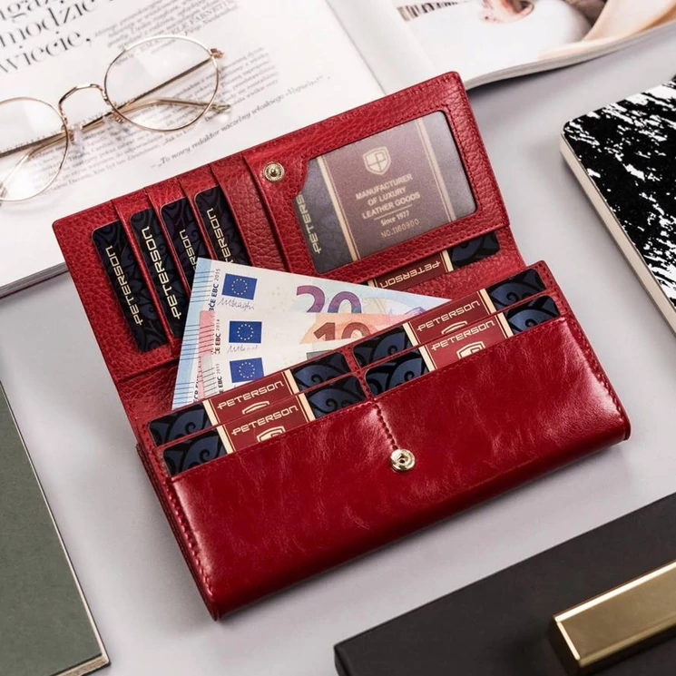 Peterson Valódi bőr Pénztárca