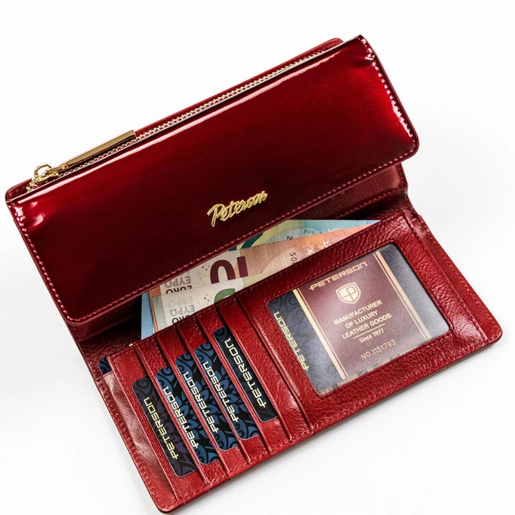 Peterson Valódi bőr Pénztárca