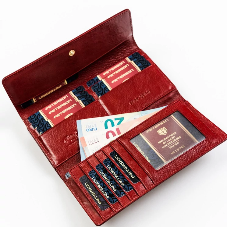 Peterson Valódi bőr Pénztárca