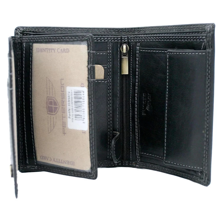 Peterson Valódi bőr Pénztárca