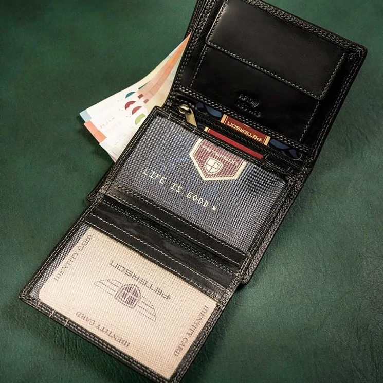 Peterson Valódi bőr Pénztárca