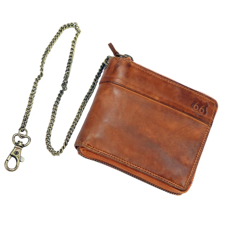 Route 66 Valódi bőr motoros pénztárca