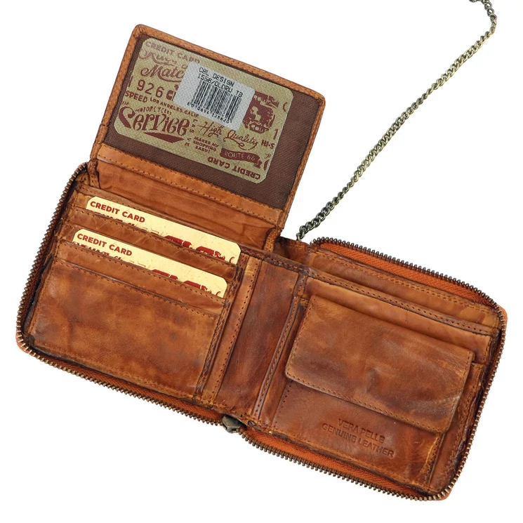 Route 66 Valódi bőr motoros pénztárca