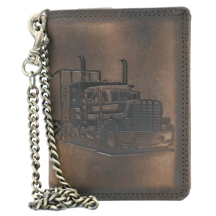 Kamionos Valódi bőr Pénztárca