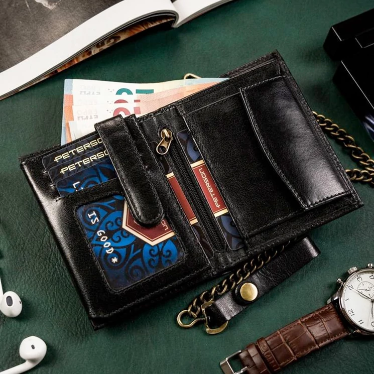 Peterson Valódi bőr Pénztárca