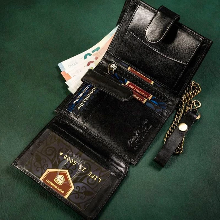 Peterson Valódi bőr Pénztárca