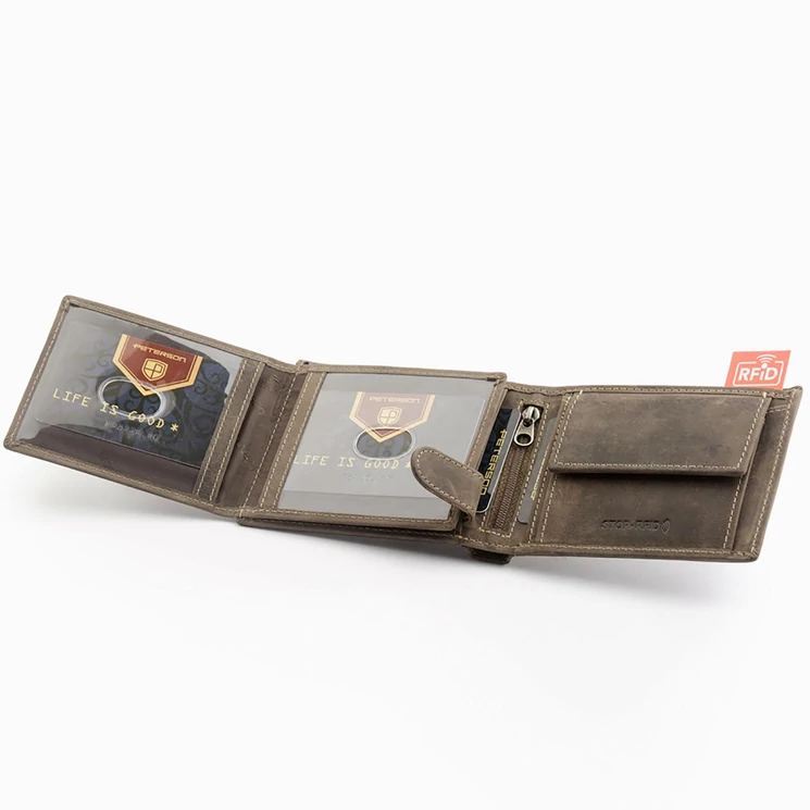 Peterson Valódi bőr Pénztárca