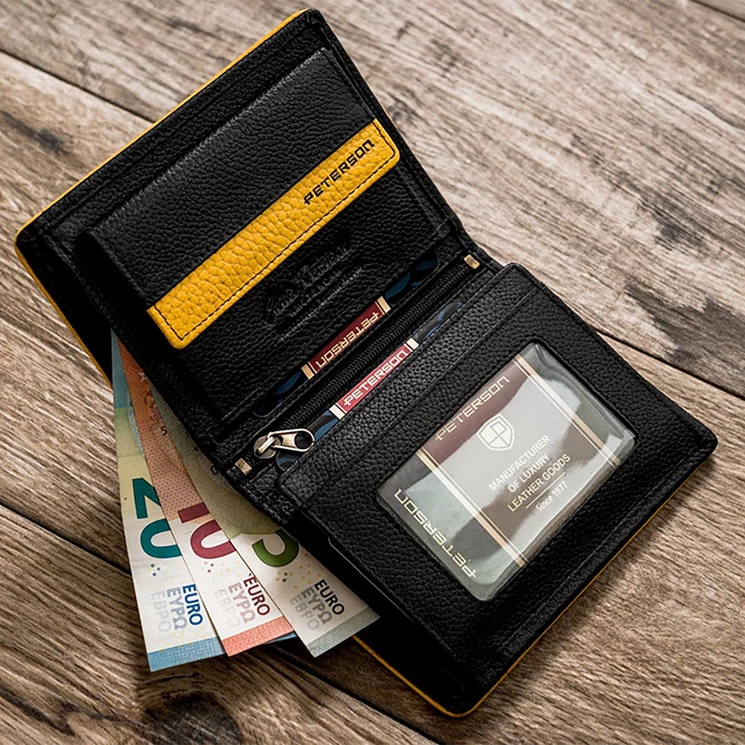 Peterson Valódi bőr Pénztárca